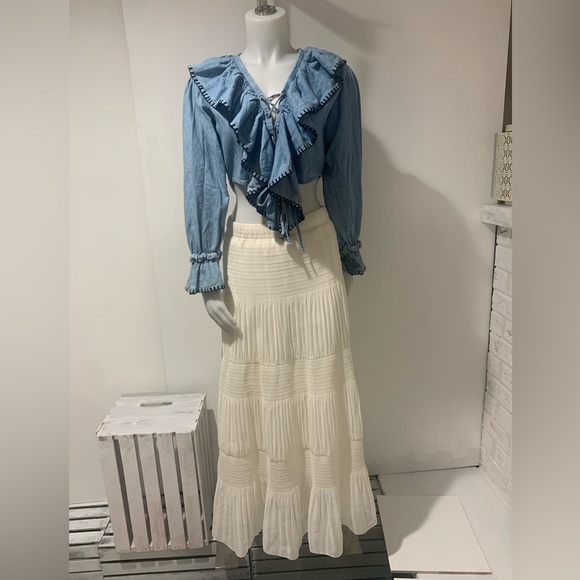 COPY - Adorable vintage denim pheasant shirt - Picture 2 of 9